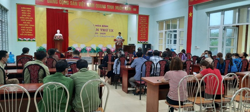 Hội nghị giới thiệu nhân sự bầu cử Trưởng thôn Đồng Lá nhiệm kỳ 2022-2025