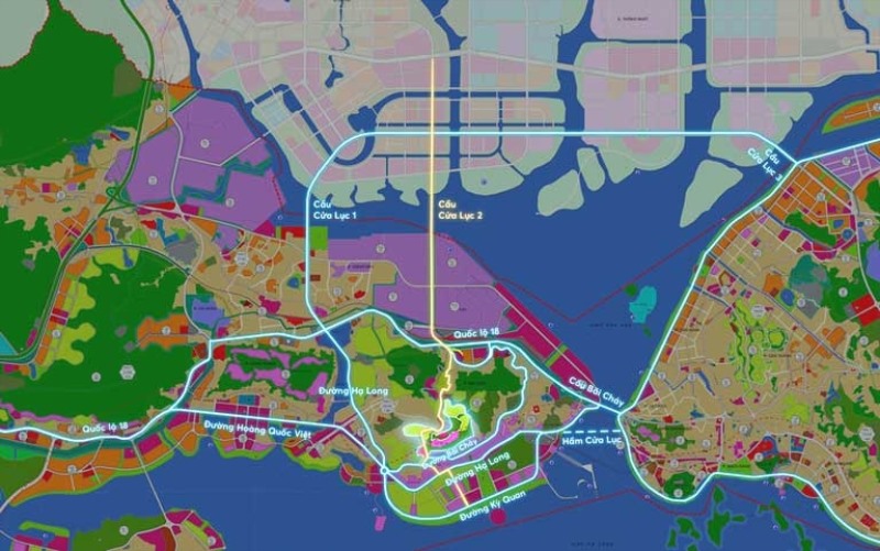 Bản đồ Quy hoạch chung thành phố Hạ Long đến năm 2040 - trung tâm dịch vụ - du lịch quốc gia mang tầm quốc tế 